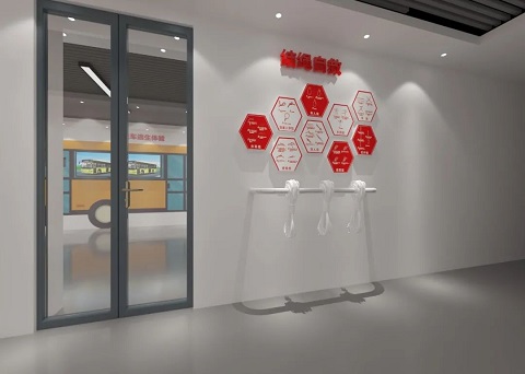 山西安全體驗館,結(jié)繩自救